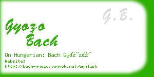 gyozo bach business card
